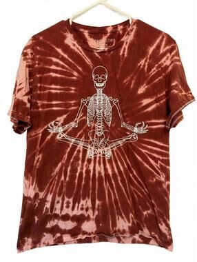 Chemistry Tie-Dye Skeleton Graphic T-Shirt Large